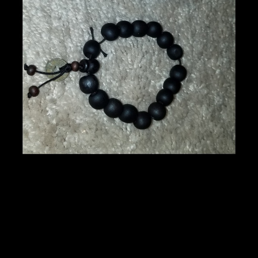 Wooden bead bracelet